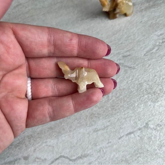 Antique vintage carved onyx elephants bundle mini small 10 pieces - Picture 11 of 11